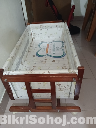 Wooden Cot Bed & Dolna